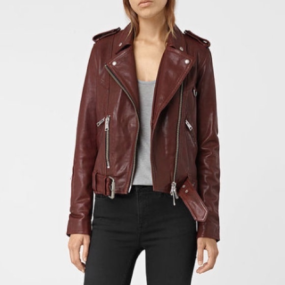 All Saints Jackets & Blazers - All Saints Gidley Leather Biker Jacket